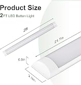 muzha 2 Pack LED Batten Lights 2FT 20W 6500K Daylight Surface Mounted view 2