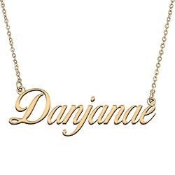 HUAN XUN Customized Custom Simple Any Name Necklace