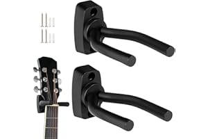 Soporte para Guitarra Pared - 2 Piezas Soporte Guitarra Pared, Ganchos para Colgar Instrumentos Musicales Fender Acústica Eléctrica Bajo Mandolina Ukelele Violín Banjo y mas