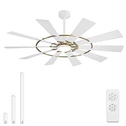 WINGBO 84" Windmill Ceiling Fan with Lights, 3