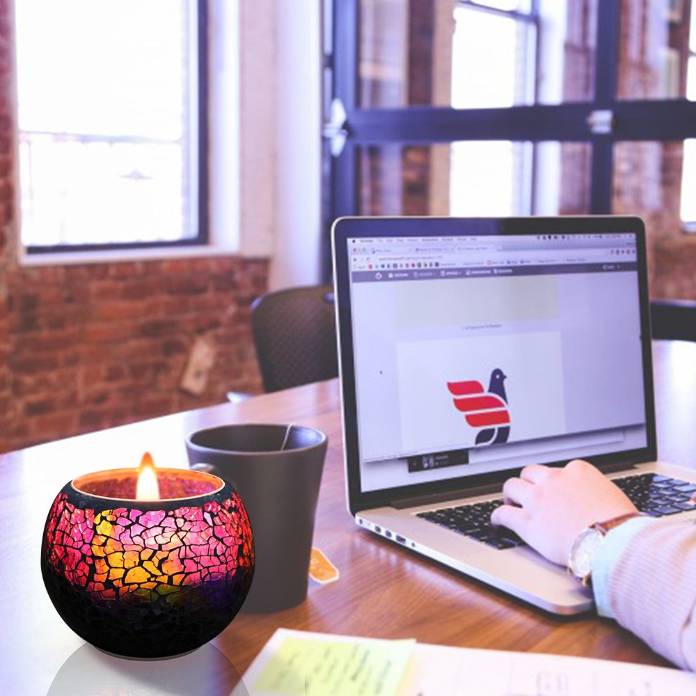 KUD Scented Candle Gift Set, Handmade 7.4oz x 2 Pack Scented Lavender Travel Candle, Large Glass 100% Soy Wax Candle for Stress Relief and Aromatherapy, Indoor and Outdoor Use, Candles