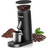 AAOBOSI Cordless Burr Coffee Grinder with 60 Settings &amp; Less Static Mess | 40mm Burr, Rechargeable,Low Retention, LED Timer, Fit 51-54/58 Espresso Portafilter, Portable for Espresso,Travel, Camping