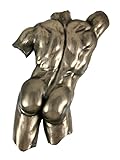 Bronze Finish Nude Male Backside Plaque Wall Decor