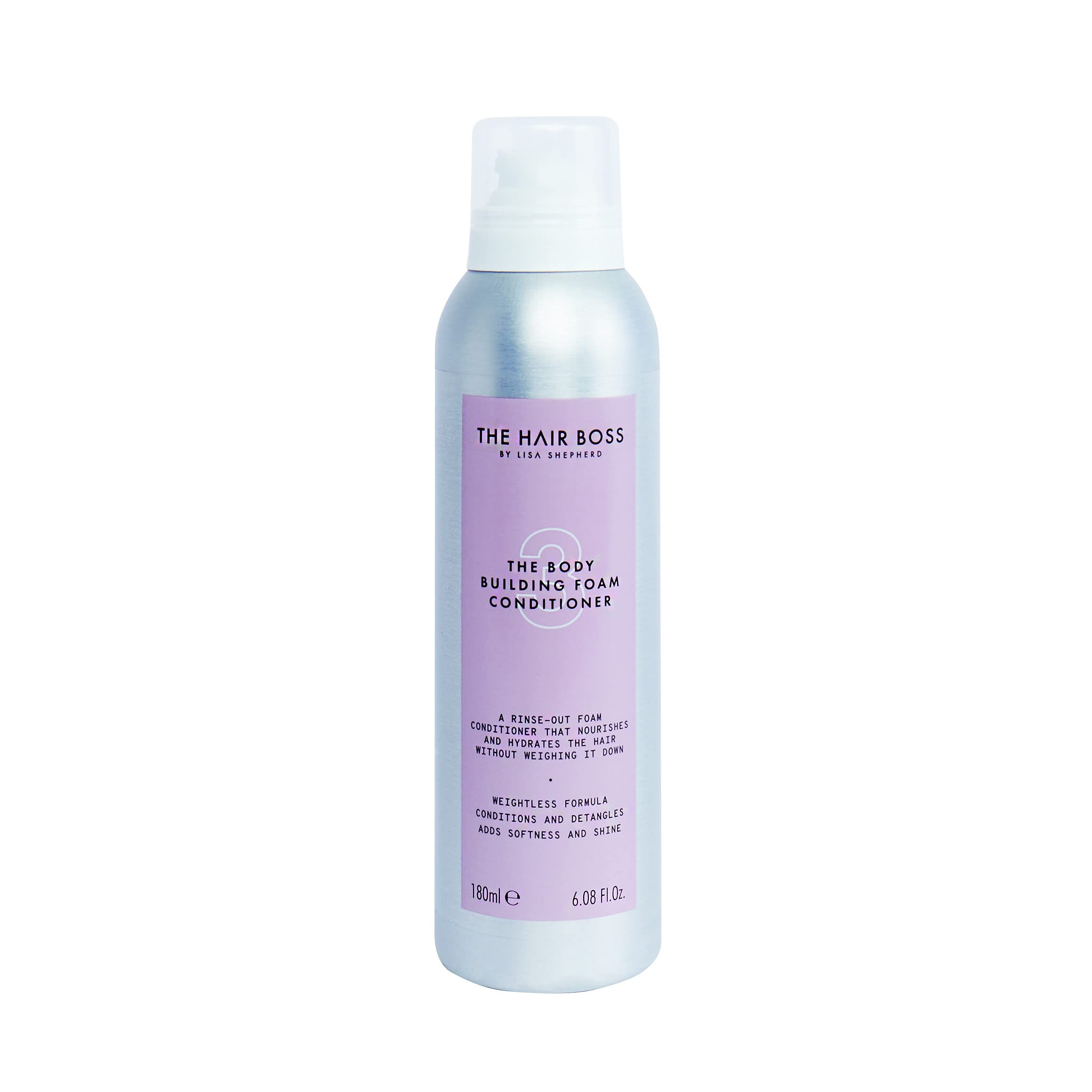THE HAIR BOSS BY LISA SHEPHERD Body Building Foam Conditioner with Shea Butter and Argan Oil, 180ml