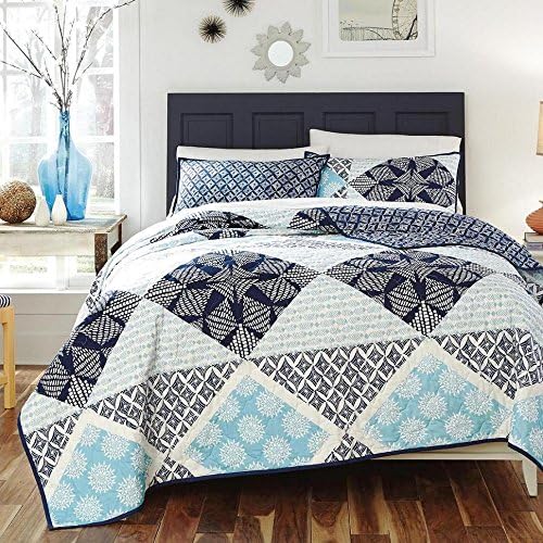 KD Spain Sedona Quilt Sham Set, Full/Queen, Blue