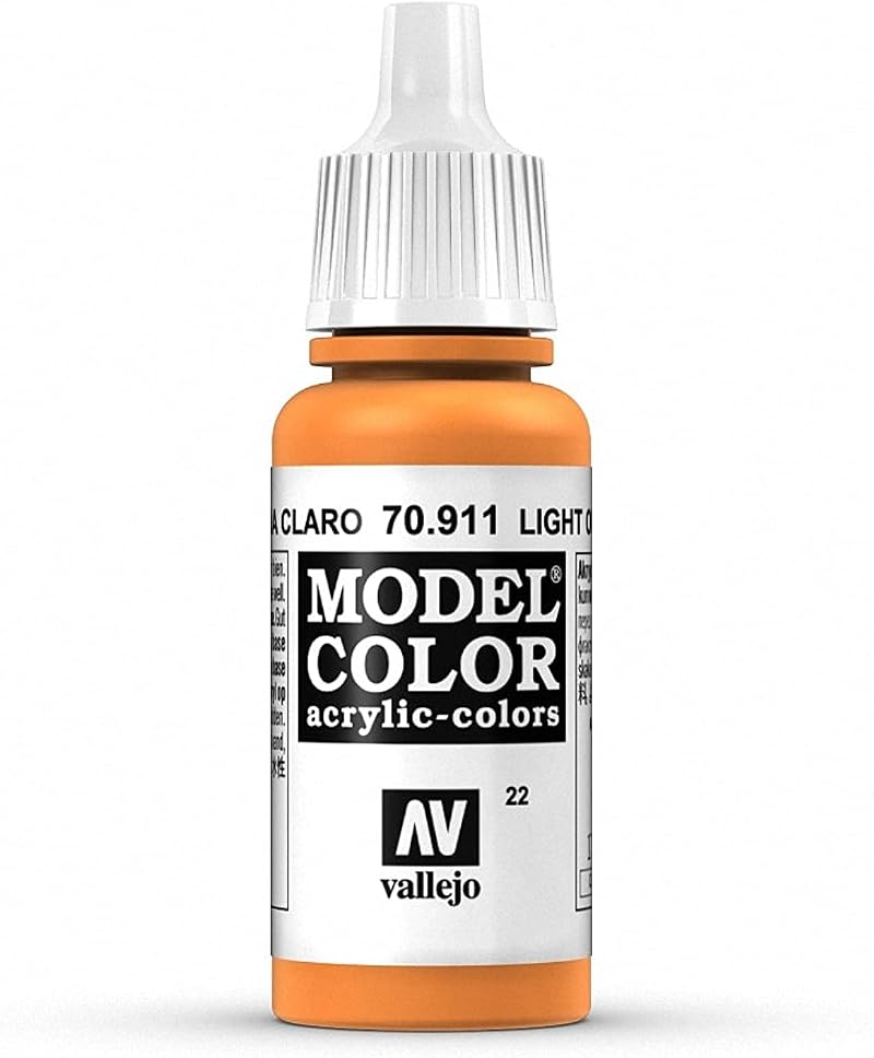 Vallejo VJ70911 Light Orange Model Color 17 ml Acrylic Paint