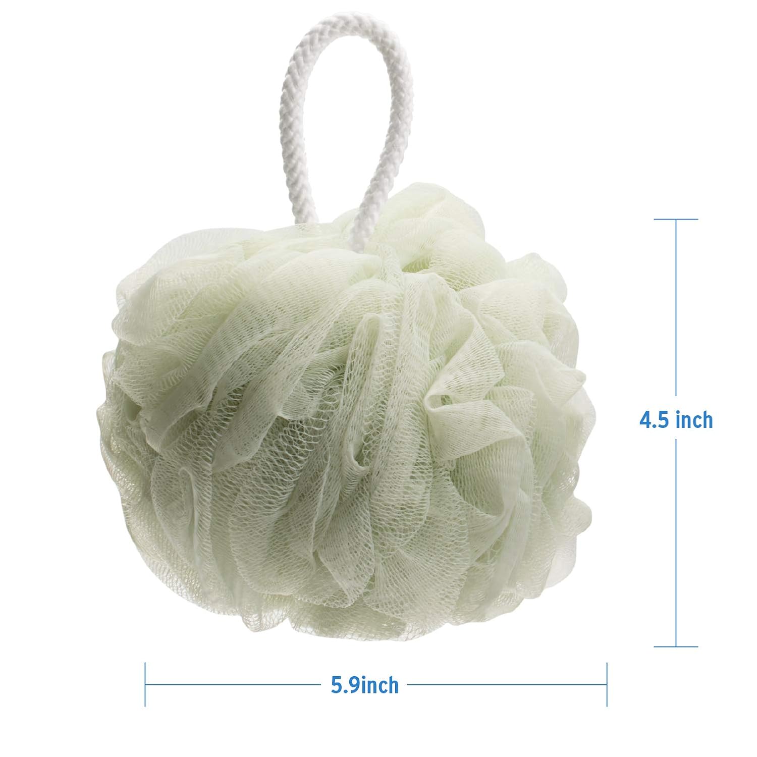 AmazerBath Shower Bath Sponge 75g Shower Loofahs Balls for Body Wash Men Women Bathroom-4 Pack (Neutral Colors): Beauty