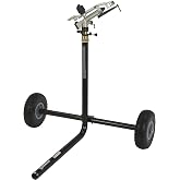 Strongway Wheeled Sprinkler, 63 GPM, 5 Nozzles, 150ft. Coverage | 1-1/4in. die-cast aluminum head, 10in. flat-free tires, Easy movement across large properties, Durable outdoor use