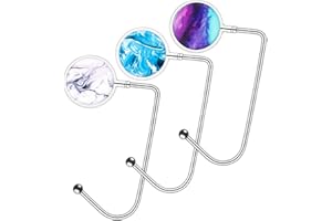 Knocent Purse Hook Handbag Hangers for Table Storage Decor, Womens Bag Hanger Holder (3Pack Watercolor)