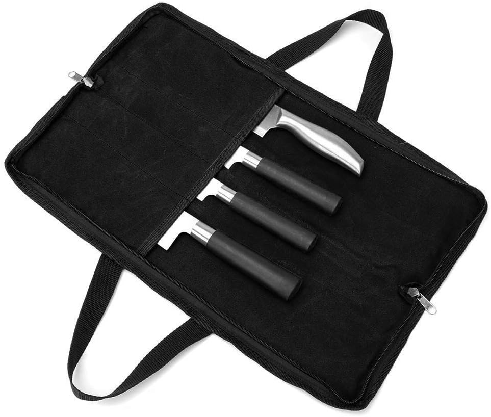 Knife Case, Knife Roll, Chef Travel Knife Case(4 Slots), Heavy Duty Knife Bag with Durable Handle, Portable Waterproof Knife Storage for Men Women for Meat Cleaver, Japanese Knife, Perfect for Kitchen: Kitchen & Dining