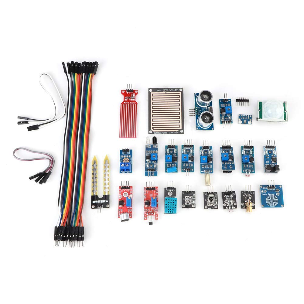 Fafeicy Sensor Module Kit for , 22 in 1 Beginner Learning Starter Electronic Component, Compatible for and for STM32
