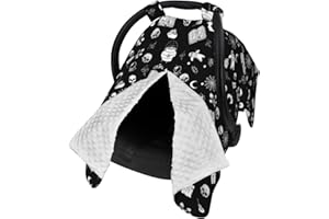 YOBVEC Gothic Baby Car Seat Canopy Cover Multi Use Nursing Cover for Mom Nursing Covers Newborn Goth Shower Gift