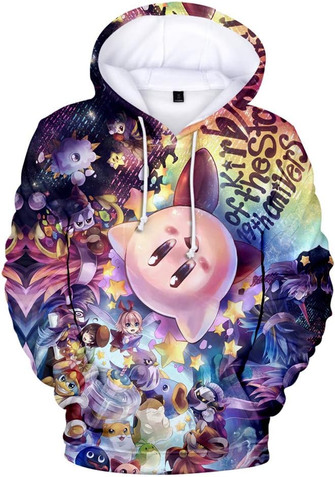 Kirby Sudadera Sweater Kirby Sudadera con Capucha para Niños Adultos