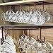 FURVOKIA Creative Mug Holder Under Cabinet Hooks,Upside Down Coffee Cups Hanging Rack,Organizer for Ties and Belts Storage Shelves (Black)