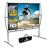 Projector Screen with Stand Foldable Portable Movie