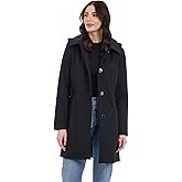 Michael Kors womens Single Breasted Raincoat With Detachable Hood