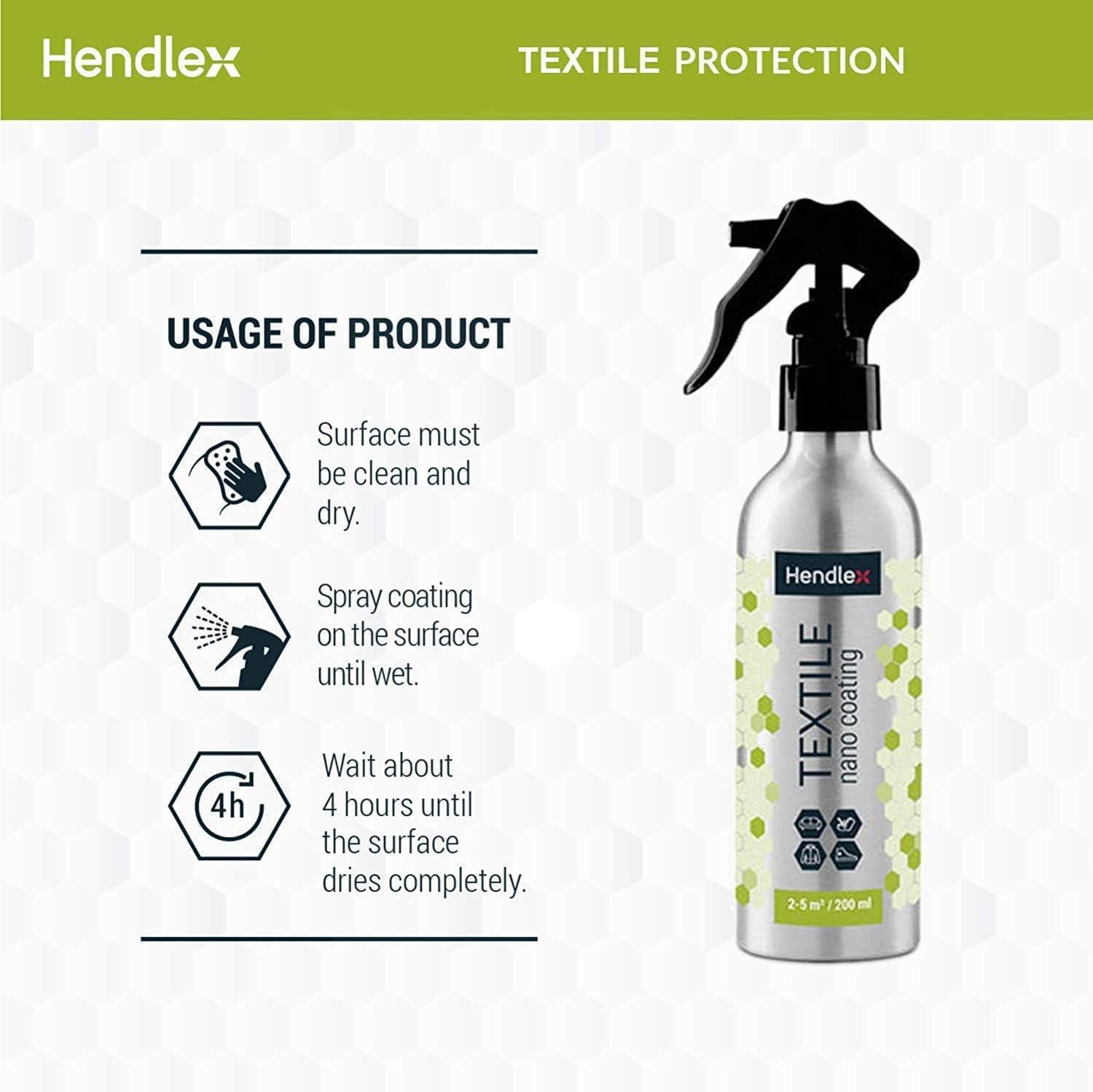 Hendlex Fabric Protector Spray Upholstery Furniture Shoes Non Aerosol 6.76: Sports & Outdoors