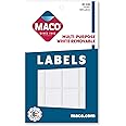 MACO White Rectangular Multi-Purpose Labels, 7/8 x 1-1/4 Inches, 500 Per Box (MS-1420)