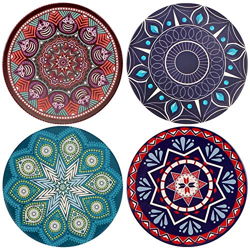 Absorbent Ceramic Stone Coasters for Drinks,Cute Coffee Mats with Cork Base,Prevent Furniture from Dirty and Scratched,Absorbing Hot/Cold Water Rings to Keep Your Bar/Table Clean,4" Diameter - Thumbnail 7