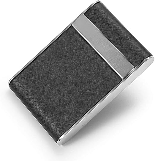 HXHX Estuche para Cigarrillos Metal PU Cuero Estuche para Cigarrillos