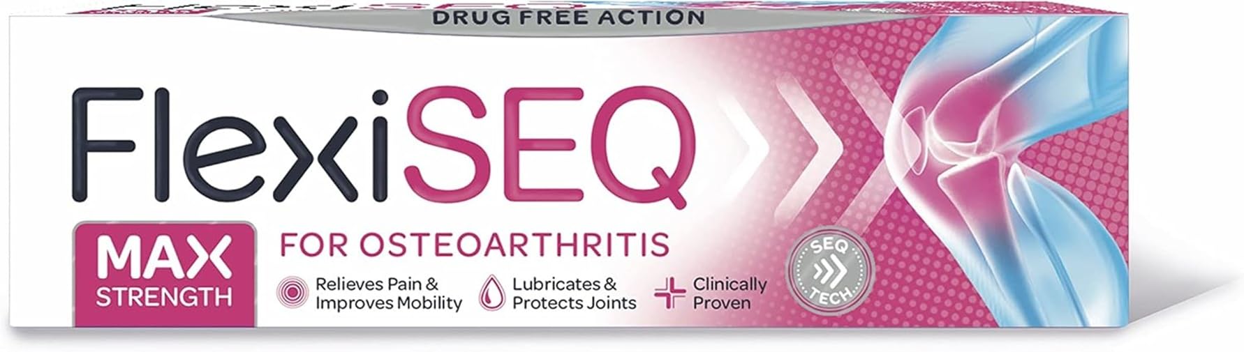 FlexiSEQ Max Strength 30g Gel, Topical Gel for Osteoarthritis | Drug Free | for All Synovial Joints Including Knees, Hands, Hips and Shoulders — image 1