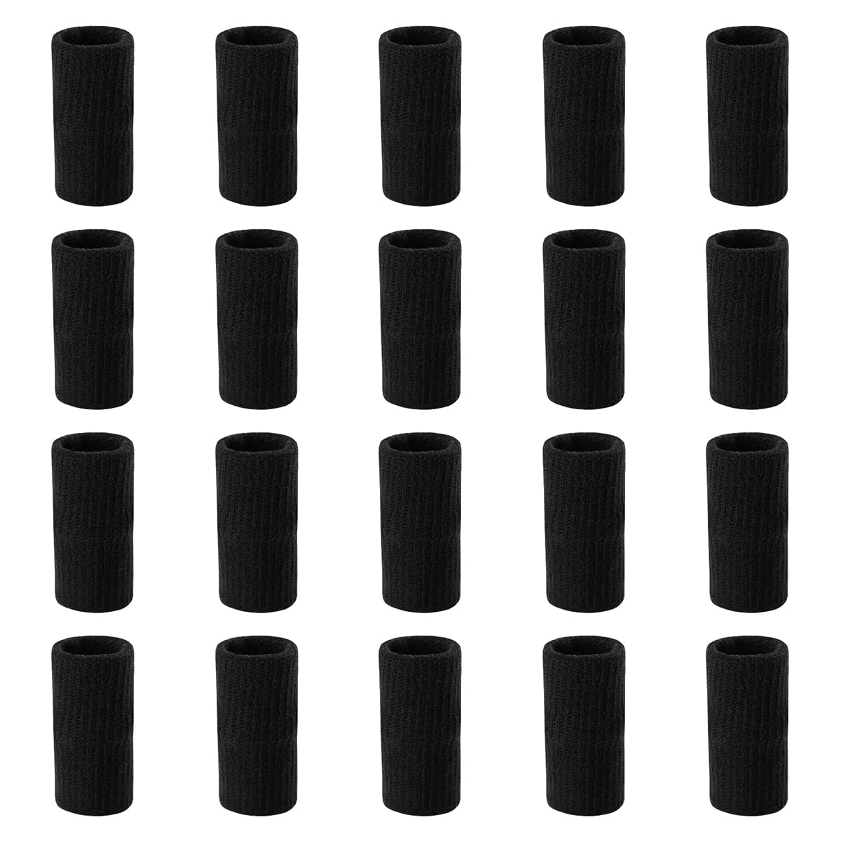 ANCLLO Pack of 20 Finger Protectors for Sports Elastic Finger Protectors Compression Support Finger Bandages for Relief Pain Calluses Arthritis Knuckle