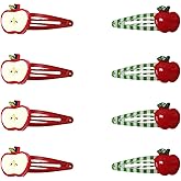 8pcs Apple Fruit Hair Clips,Cute Star Hair Barrettes for Women, Kawaii Y2k Apple Hair Accessories