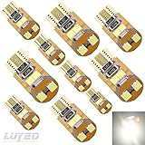 LUYED 10 X Super Bright 2835 6-EX Chipsets Canbus W5W 194 168 2825 Led Bulbs,Xenon White(Same with Standard size)