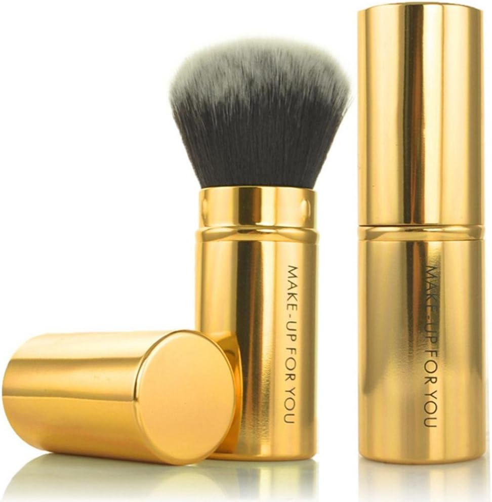 Yeefant 1Pcs Professional Portable Eye Contour Powder Makeup Brushes Foundation Blush Cosmetic Concealers Eye Eyeshadow Retractable Kabuki Blush Foundation Powder Cosmetic Makeup Brush Kit