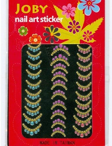 Nail Sticker/Nail Art - Gold Collection - Smile with jewels