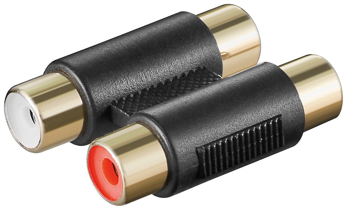 Goobay 12419 2x RCA adapter 2x female to 2x female - 2 RCA female (audio left/right) > 2 RCA female (audio left/right)