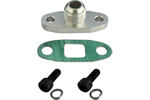 Trucktok Turbo Oil Feed Inlet Flange Adapter Racing AN10 Fitting Kit Replacement for T3 T4 GT40 GT28 GT30 GT32 GT40 GT47 GT50 GT55 (Green)