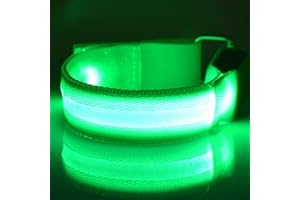 Fashion&cool LED Slap Band, USB Rechargeable Light Up Sport Armband, Glow in The Dark Adjustable Bracelets for Men&Women, Night Safety Lights for Running, Jogging Cycling, Hiking