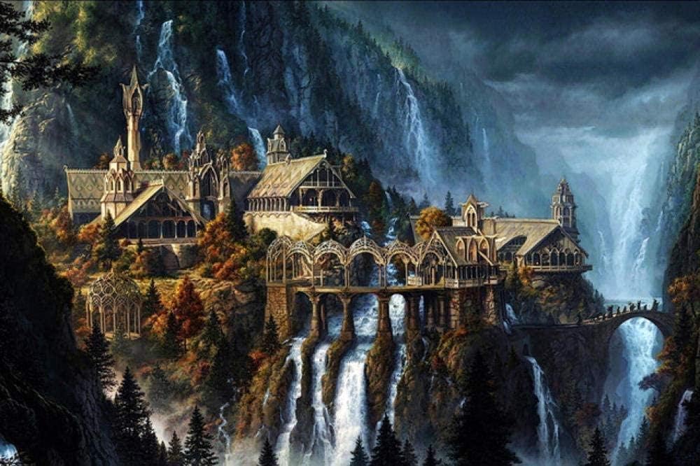 Mocmm Lord of The Rings Castle 1000 Pieces Puzzle Wooden Jigsaw Puzzle