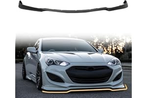 MODILOVER Front Bumper Lip Spoiler, Compatible with 2013-2016 Hyundai Genesis Coupe, PU Unpainted KS Style Add-on Front Splitter Air Dam Chin Protector