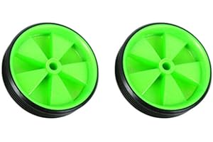 EMVANV Kids Bicycle Training Wheels, 1 Pair Bike Assist Wheel Balance Stabilisers Training Tool Low Noise Rubber Bike Replacement Stabilizer Wheels(Green)