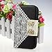 ABC(TM) Black Fashion Girl Woman Fresh Sweet Cute Flip Wallet Leather Case Cover for Samsung Galaxy S3 I9300