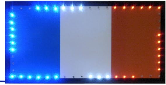 Luz Led Cartel Francia Bandera Bandera Animado Amazon Es Iluminacion