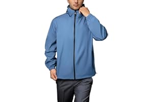 congluoki Rain Jacket Men Waterproof Windbreaker Lightweight Hooded Casual Coat for Daily Hiking Cycling Coat