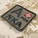 Olive Drab A POS A+ NKA Blood Type OD Green Embroidered Fastener Patch