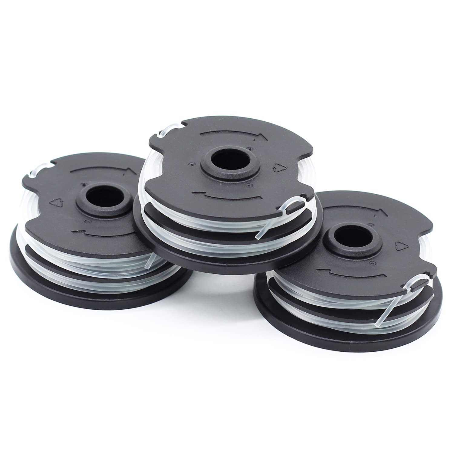 SWNKDG 3 Pcs Thread Spools Replacement Spools for LIDL Parkside Cordless Grass Trimmer PRTA 20-Li A1, B2, C3; PRT 550 A1, A3; PRT 300 A1-2x4m 1.6 mm