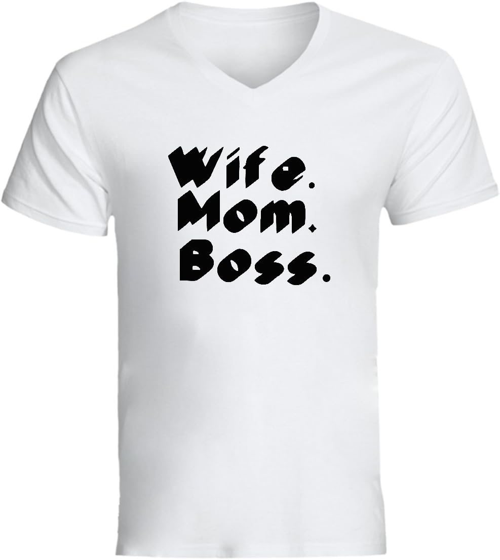 Wife Mom Boss Mens V-neck T-shirt
