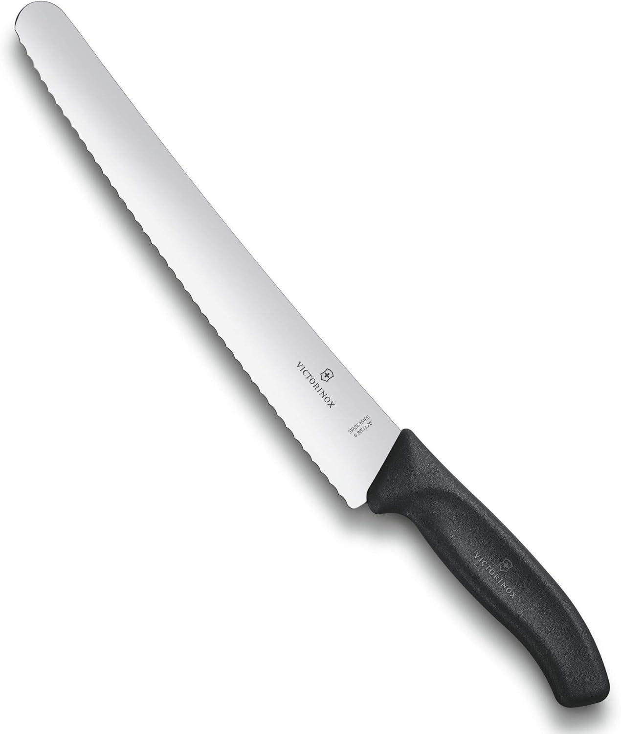 Victorinox Swiss Classic Professional Pastry Knife, Ultra Sharp Blade, Serrated Edge, 26 cm, Sturdy Plastic Handle