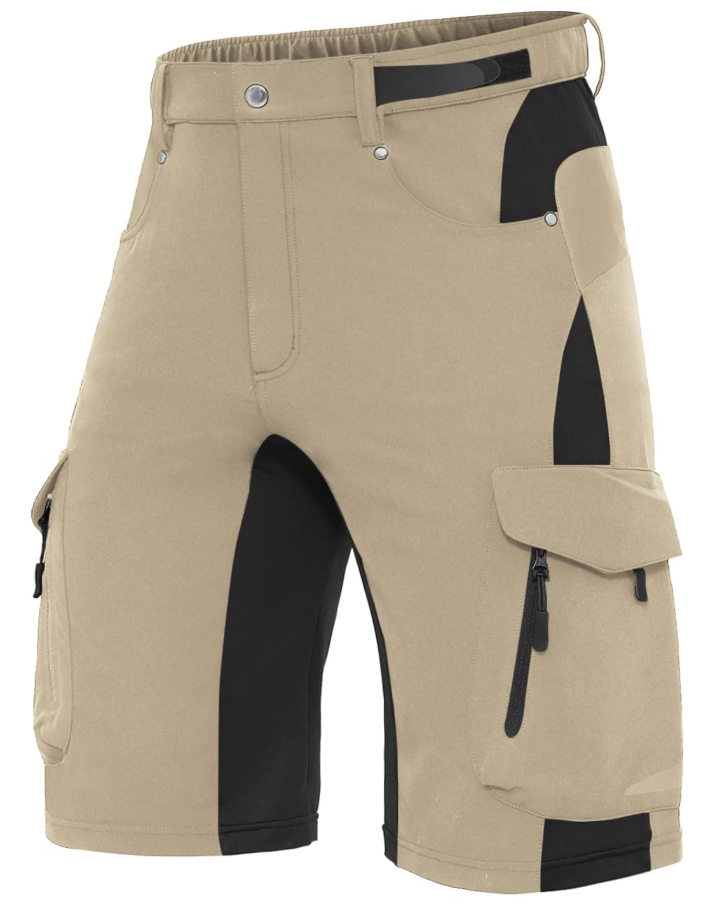 XKTTAC Men's Outdoor Quick Dry Lightweight Cargo Shorts for Hiking, Casual, Camping, Tactical, Fishing, Golf, Travel with 6 Pockets (Fossil, X-Large) Image