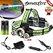 LandFox Headlight,15000Lm ZOOM Headlamp CREE XM-L 3 x T6 LED Headlight & Charger & Battery