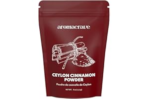 AROMACRAVE Ceylon Cinnamon Powder – True Cinnamon, 100% Natural & Pure, Kosher – Freshly Ground for Baking, Cooking & Beverages (4 oz)