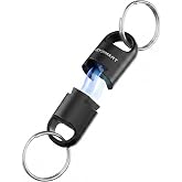 KeySmart MagConnect Pro Magnetic Key Holder for Purse, Key Chains for Car Keys - Detachable Key Ring Quick Release Keychain