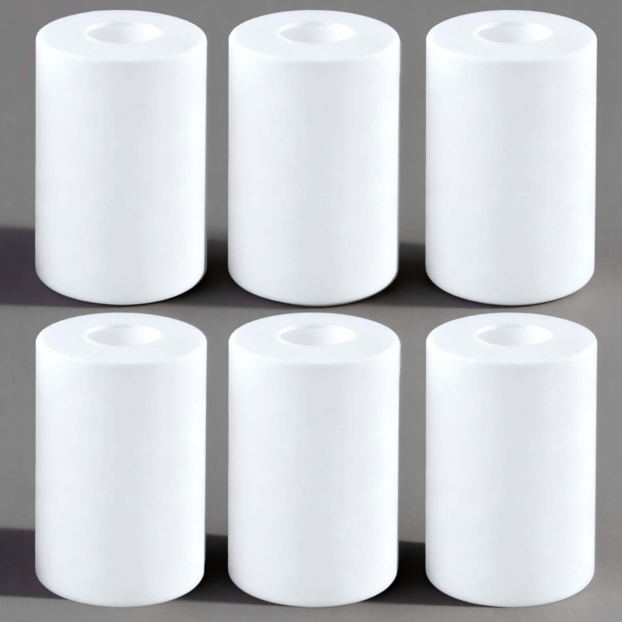 Photo 1 of 6 Pack White Frosted Glass Shade for Light Fixtures,Cylinder Glass Light Shade Replacement,5.9"Height,3.94"Diameter,1.65"Fitter - Lamp Shades for Floor Lamps,Bedside,Chandelier,Wall Sconces -by GO&SO