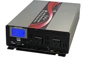 KRXNY 3000W 24V DC to 120V AC 60HZ Pure Sine Wave Power Inverter Off Grid with LCD Display USB Port