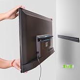 Antimbee No Stud TV Wall Mount, Studless 13 to 55" TVs Bracket, 100lbs Load | No Drill Install, All Hardware Include, Level, Max VESA 400x400mm, Drywall Hanger Fit LED LCD Flat, Curved Screen, Monitors